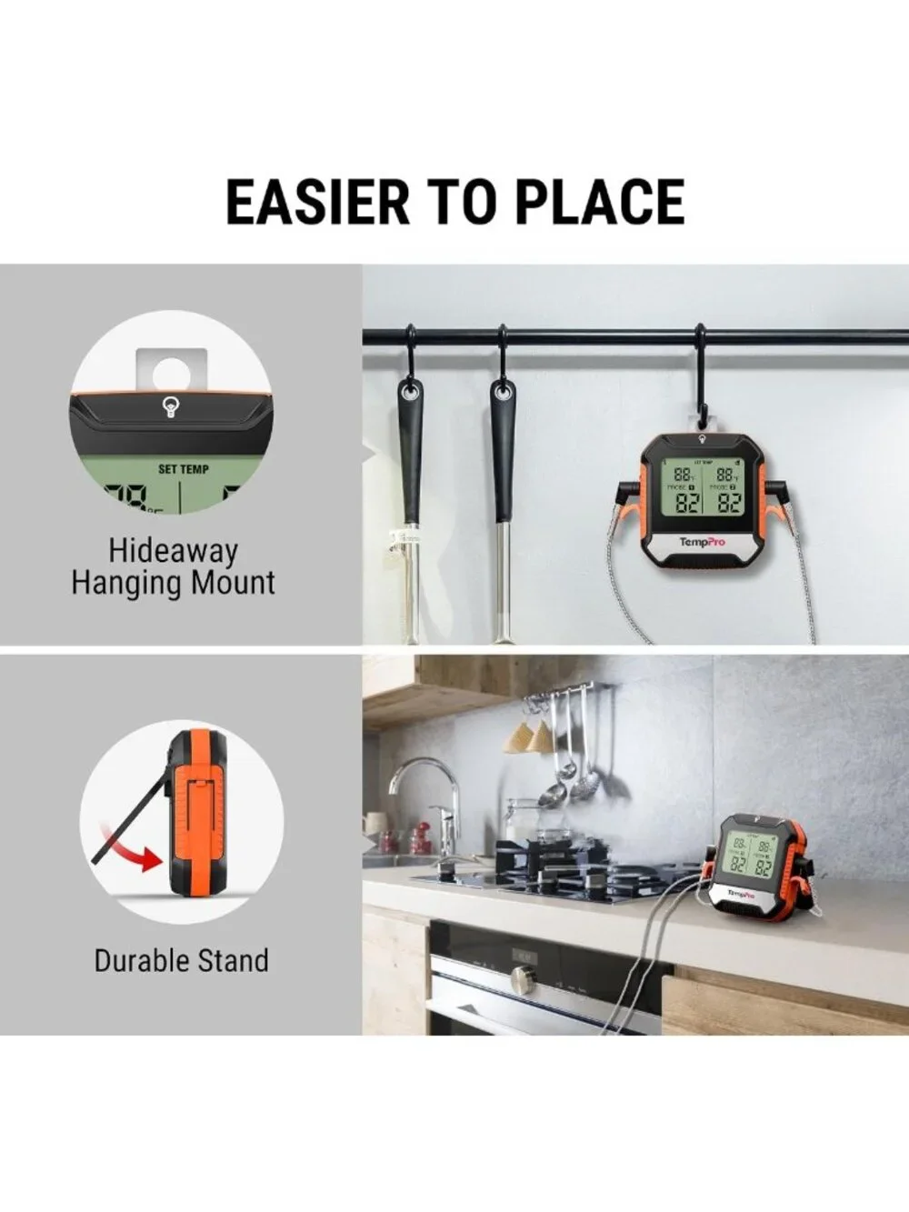 Bluetooth Meat Thermometer with 2 Probes - 450ft Wireless Cooking Tool